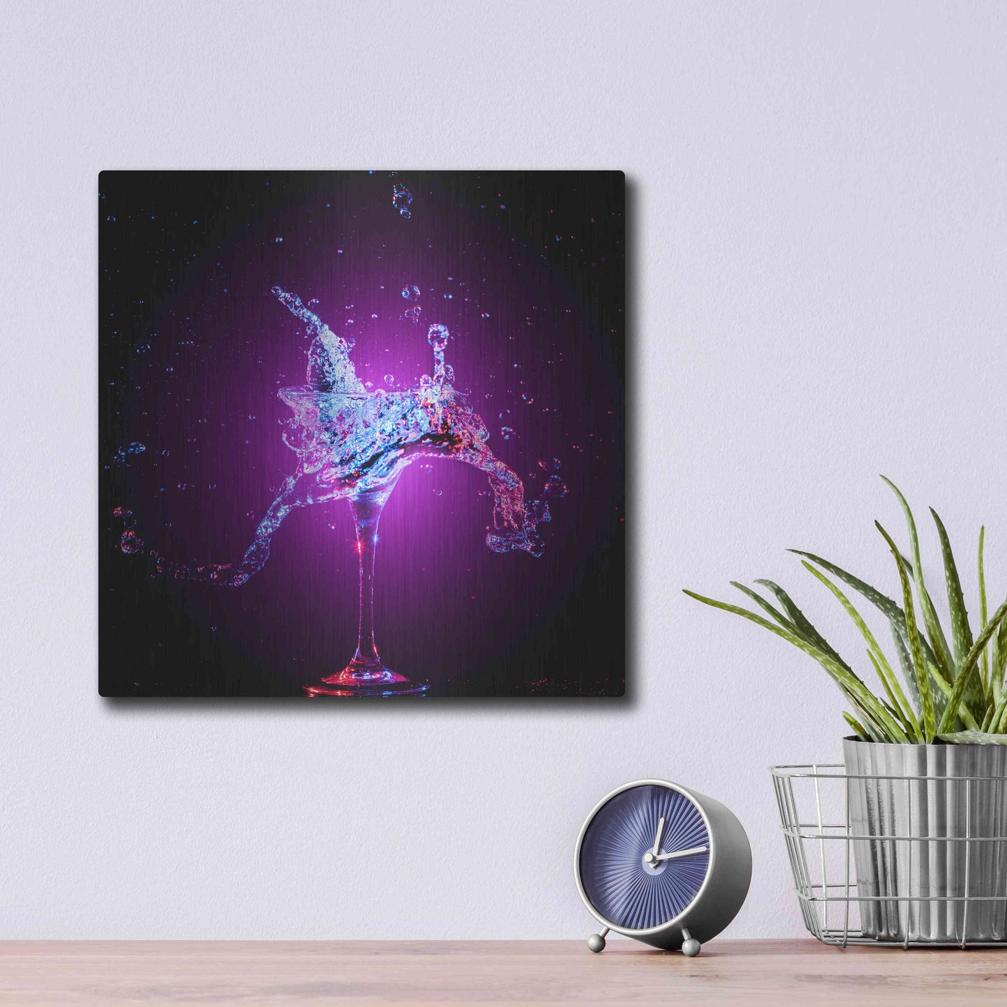 Luxe Metal Art 'Galxy Magic Mule Splash' by Epic Portfolio, Metal Wall Art,12x12