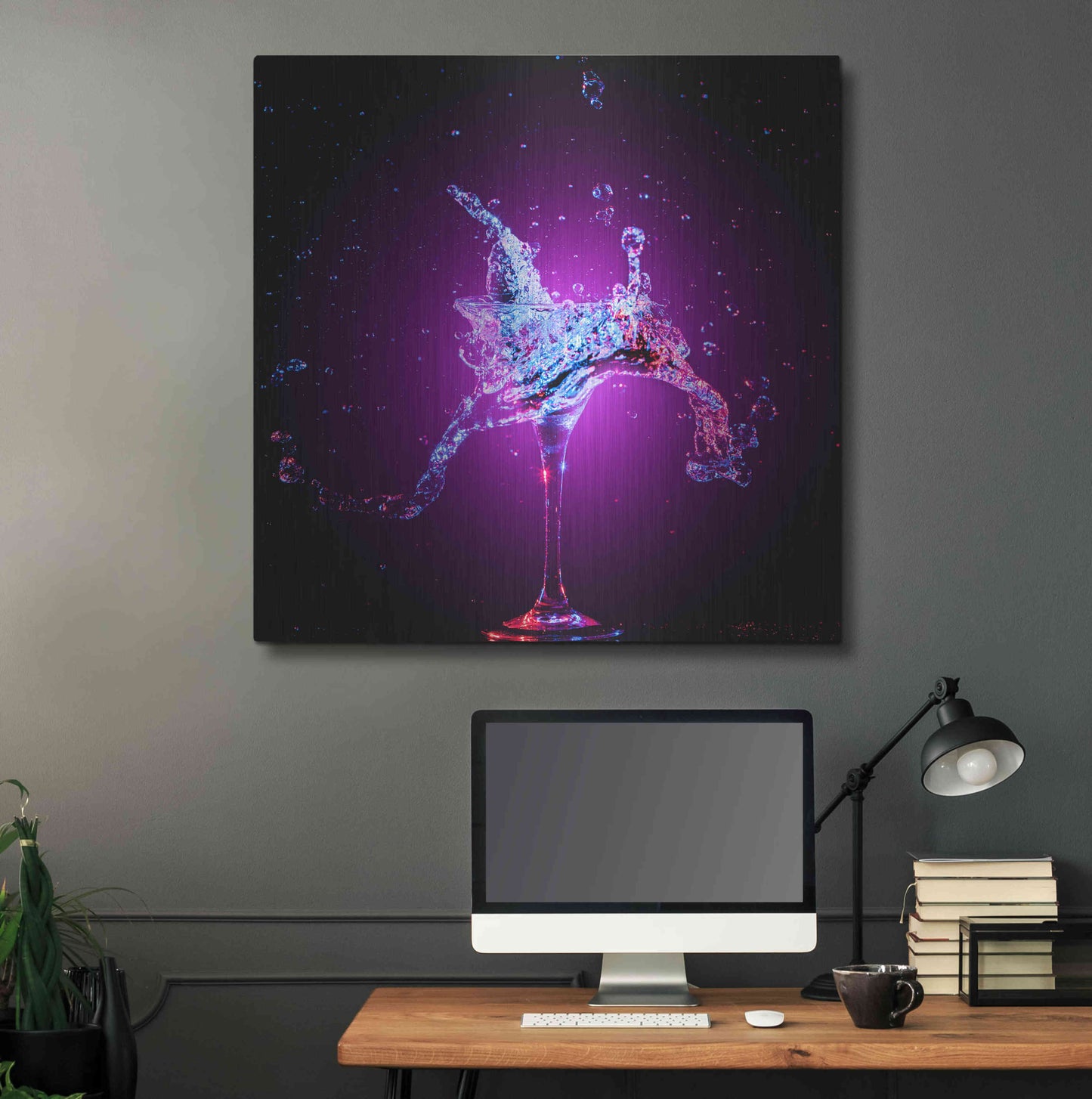 Luxe Metal Art 'Galxy Magic Mule Splash' by Epic Portfolio, Metal Wall Art,36x36