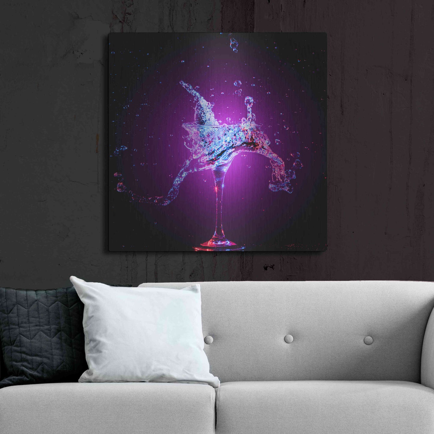 Luxe Metal Art 'Galxy Magic Mule Splash' by Epic Portfolio, Metal Wall Art,36x36