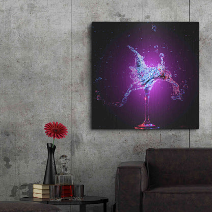 Luxe Metal Art 'Galxy Magic Mule Splash' by Epic Portfolio, Metal Wall Art,36x36