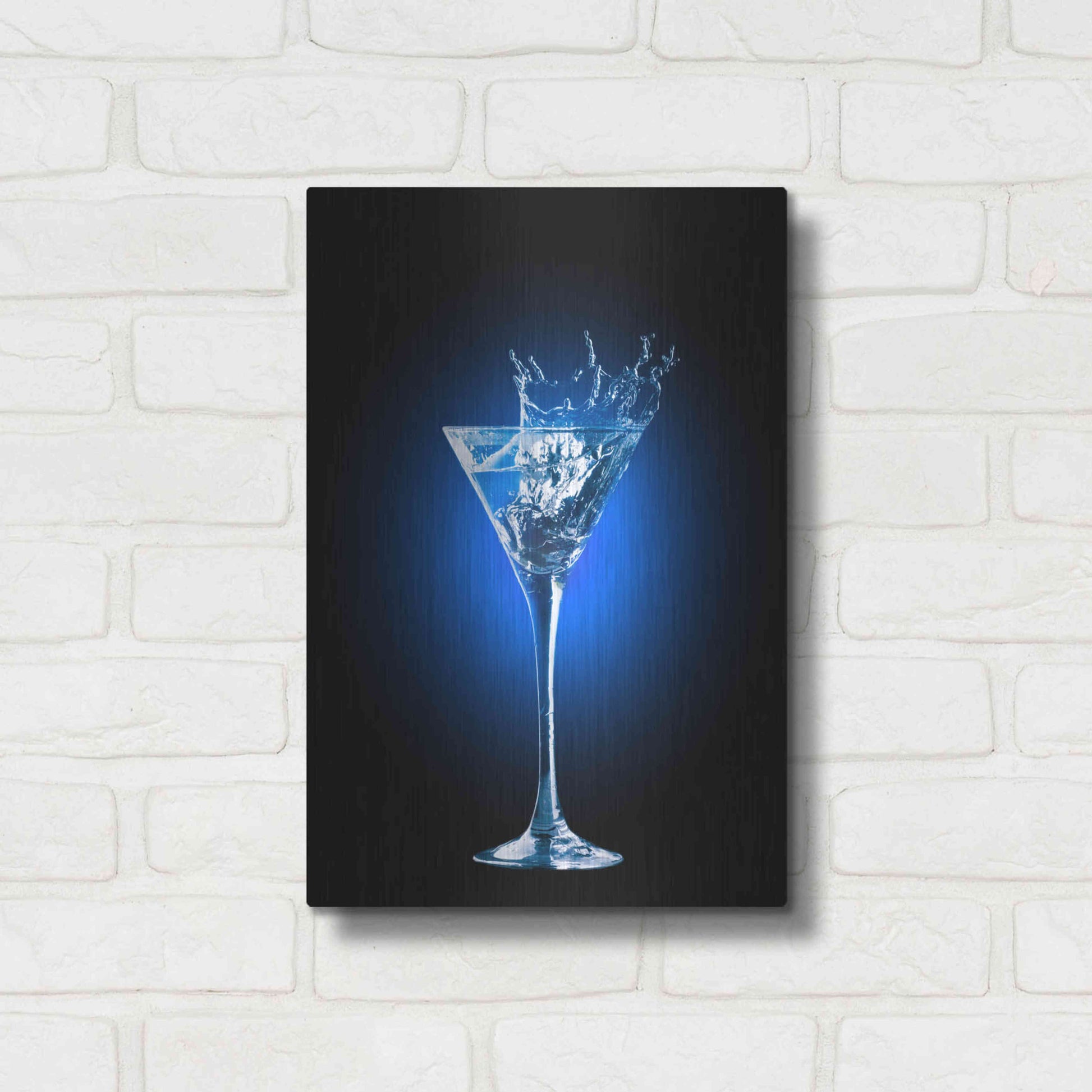 Luxe Metal Art 'Gin and Tonic Splash' by Epic Portfolio, Metal Wall Art,12x16