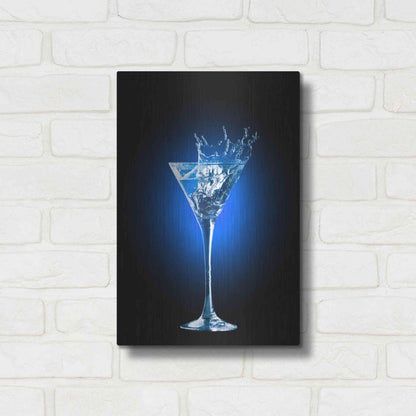 Luxe Metal Art 'Gin and Tonic Splash' by Epic Portfolio, Metal Wall Art,12x16