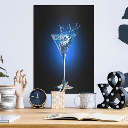 Luxe Metal Art 'Gin and Tonic Splash' by Epic Portfolio, Metal Wall Art,12x16