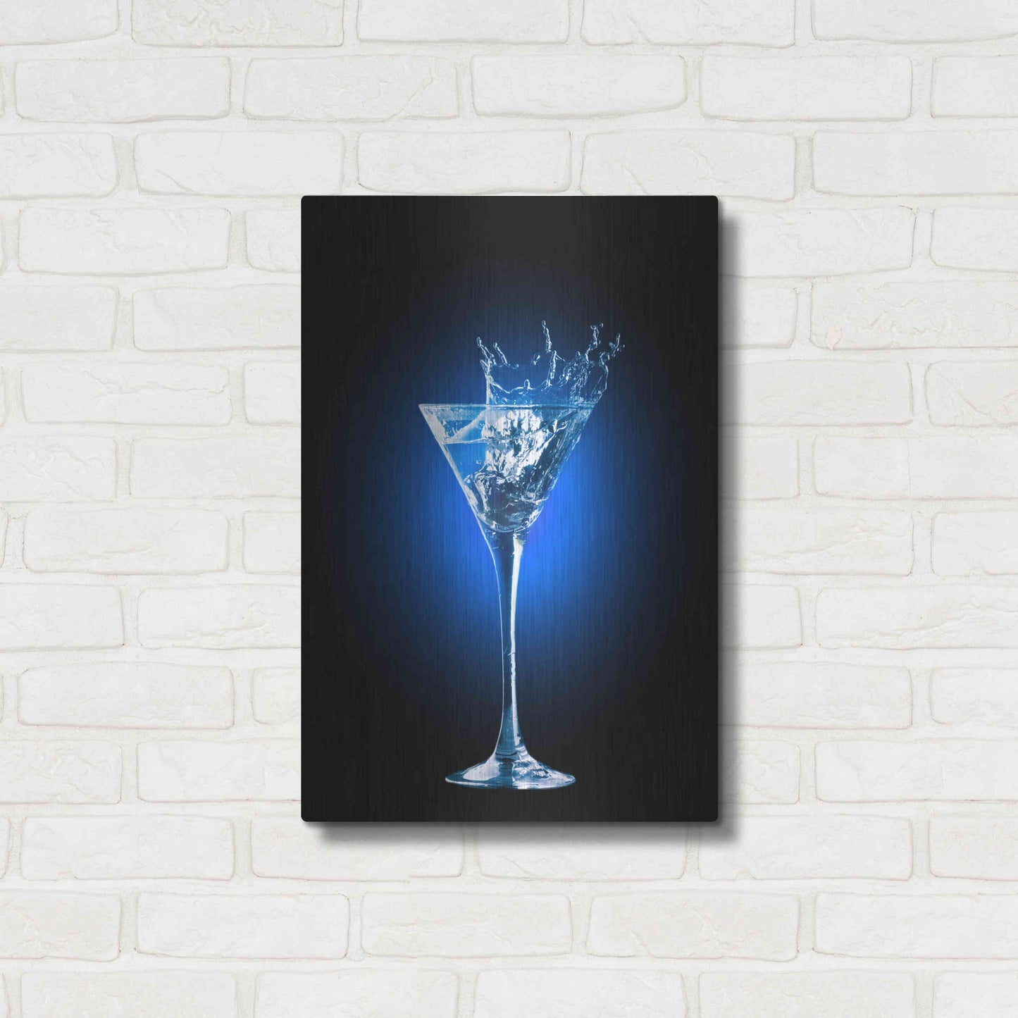Luxe Metal Art 'Gin and Tonic Splash' by Epic Portfolio, Metal Wall Art,16x24
