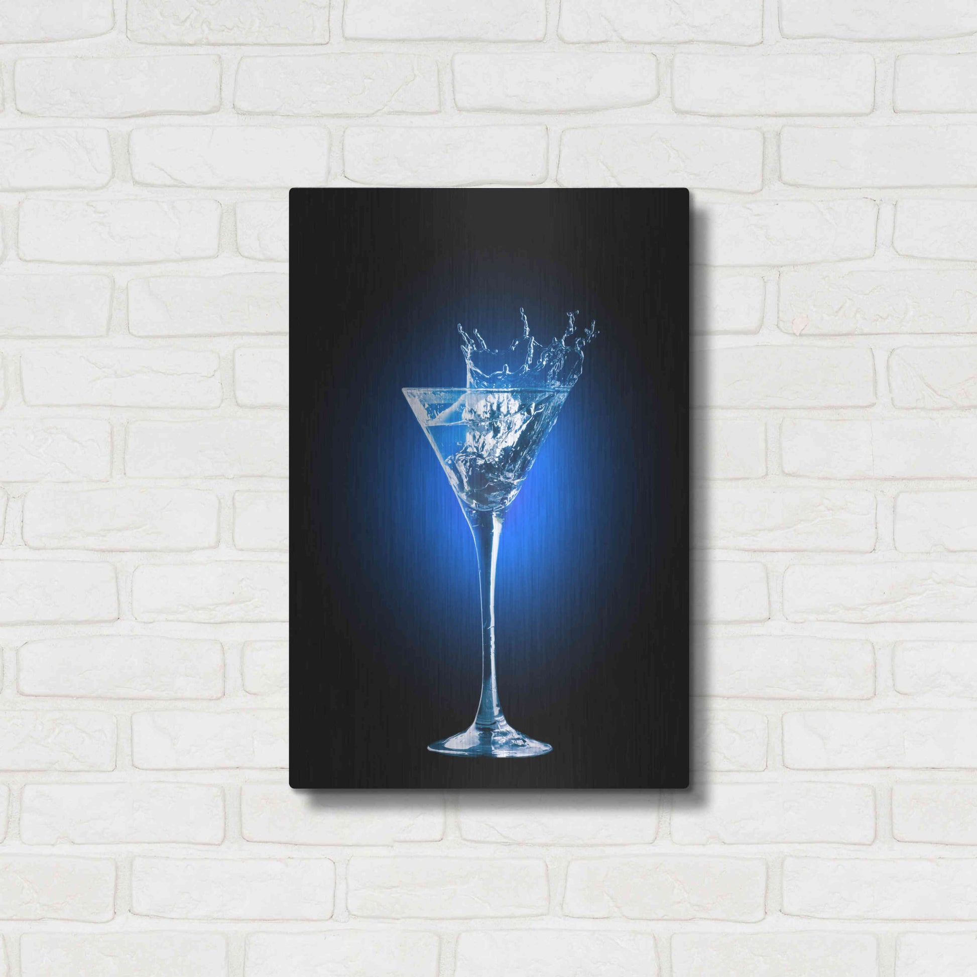 Luxe Metal Art 'Gin and Tonic Splash' by Epic Portfolio, Metal Wall Art,16x24