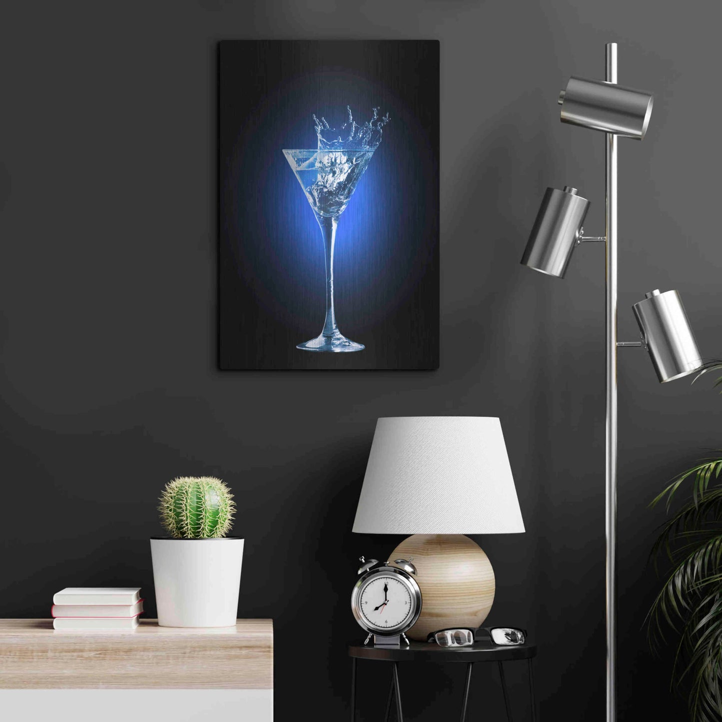 Luxe Metal Art 'Gin and Tonic Splash' by Epic Portfolio, Metal Wall Art,16x24