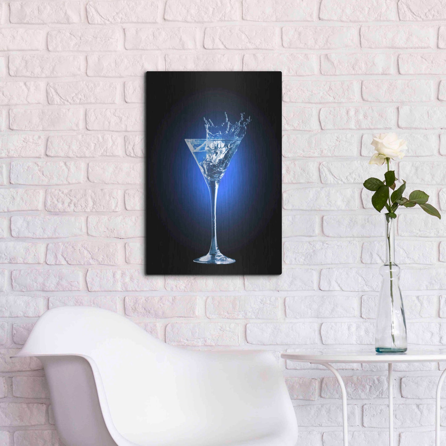 Luxe Metal Art 'Gin and Tonic Splash' by Epic Portfolio, Metal Wall Art,16x24
