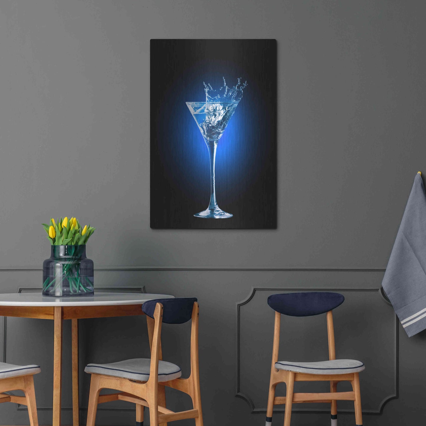 Luxe Metal Art 'Gin and Tonic Splash' by Epic Portfolio, Metal Wall Art,24x36