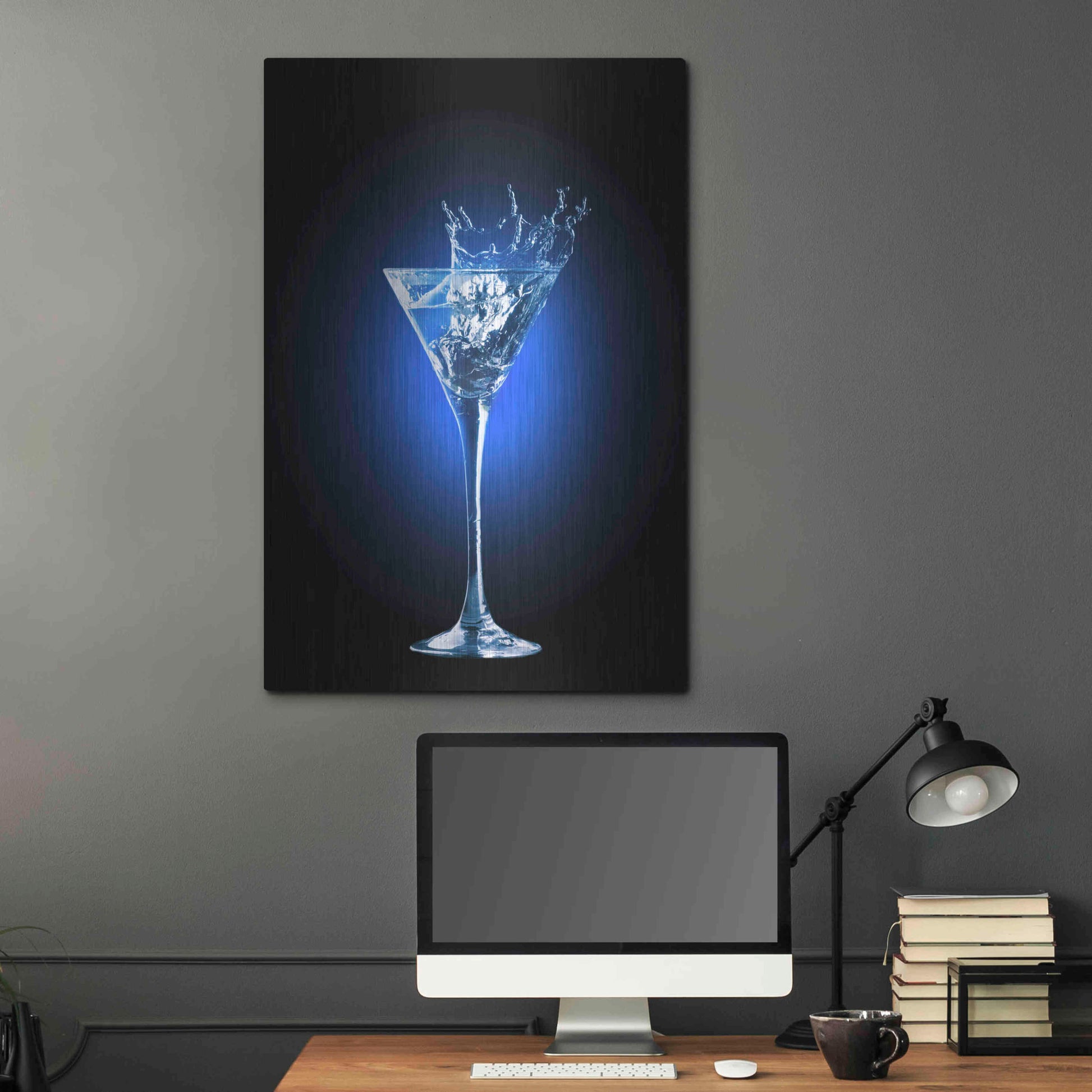 Luxe Metal Art 'Gin and Tonic Splash' by Epic Portfolio, Metal Wall Art,24x36