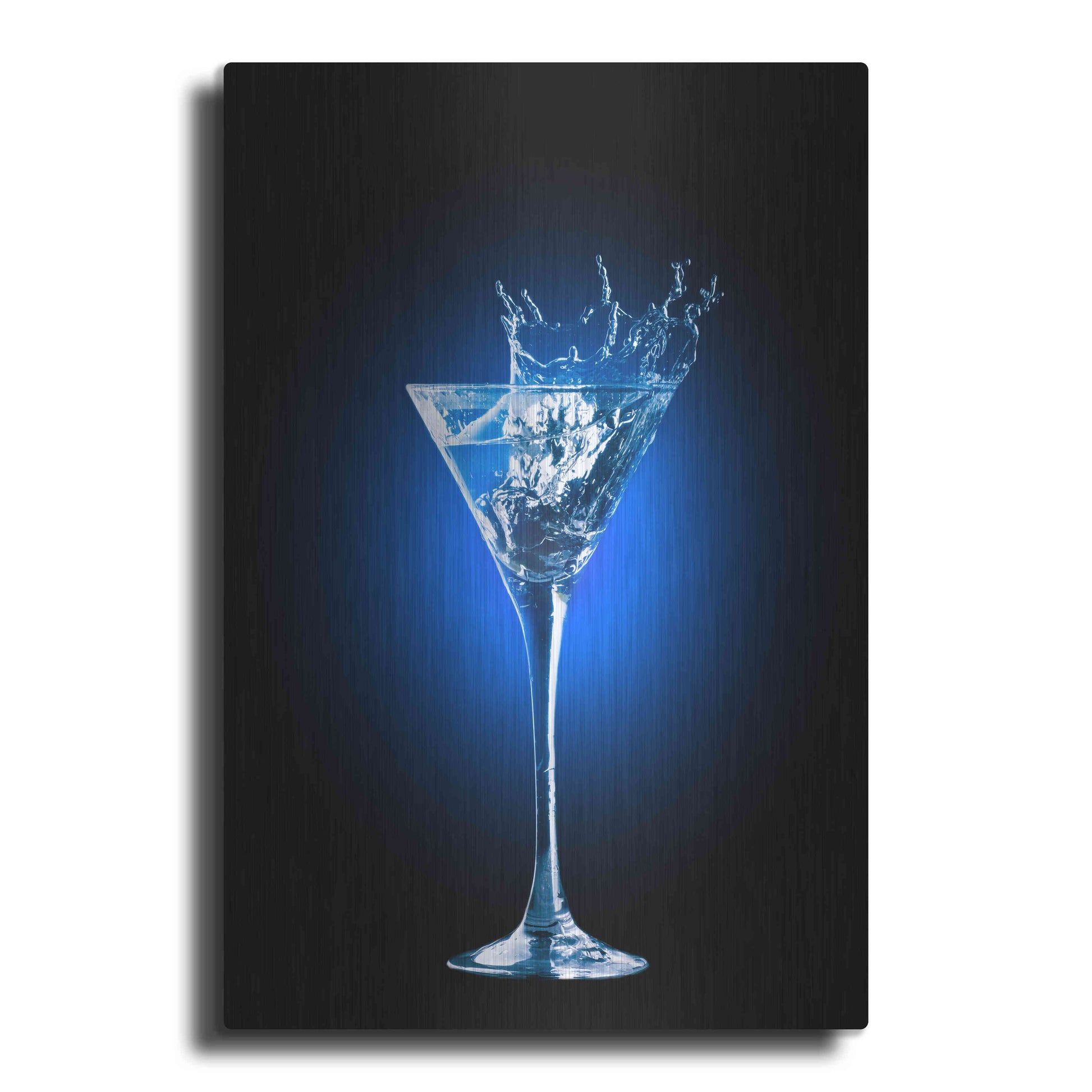 Luxe Metal Art 'Gin and Tonic Splash' by Epic Portfolio, Metal Wall Art