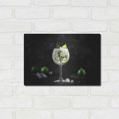 Luxe Metal Art 'Gin and Tonic' by Epic Portfolio, Metal Wall Art,16x12