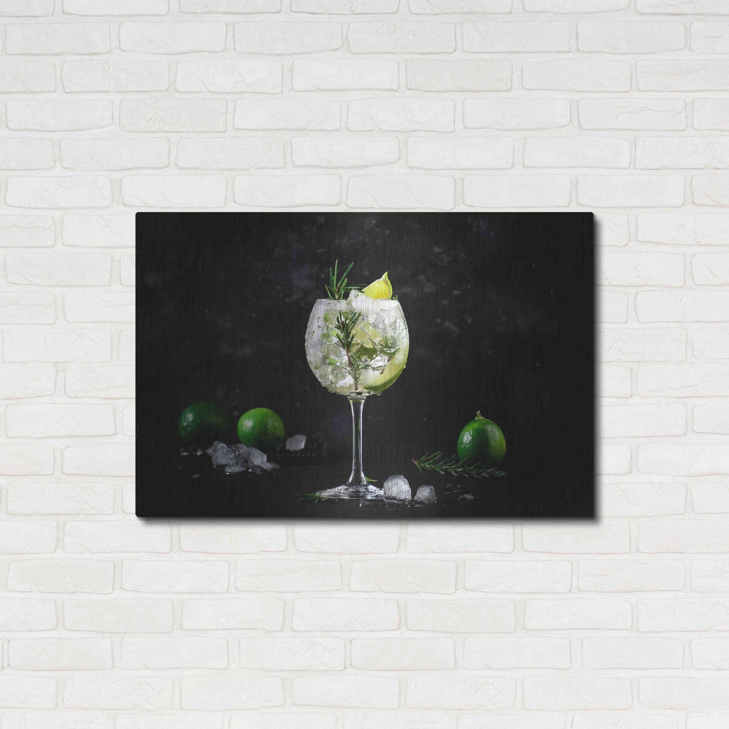 Luxe Metal Art 'Gin and Tonic' by Epic Portfolio, Metal Wall Art,36x24