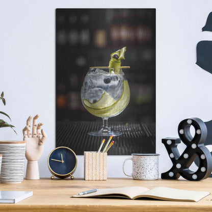 Luxe Metal Art 'Gin Cucumber Cooler' by Epic Portfolio, Metal Wall Art,12x16