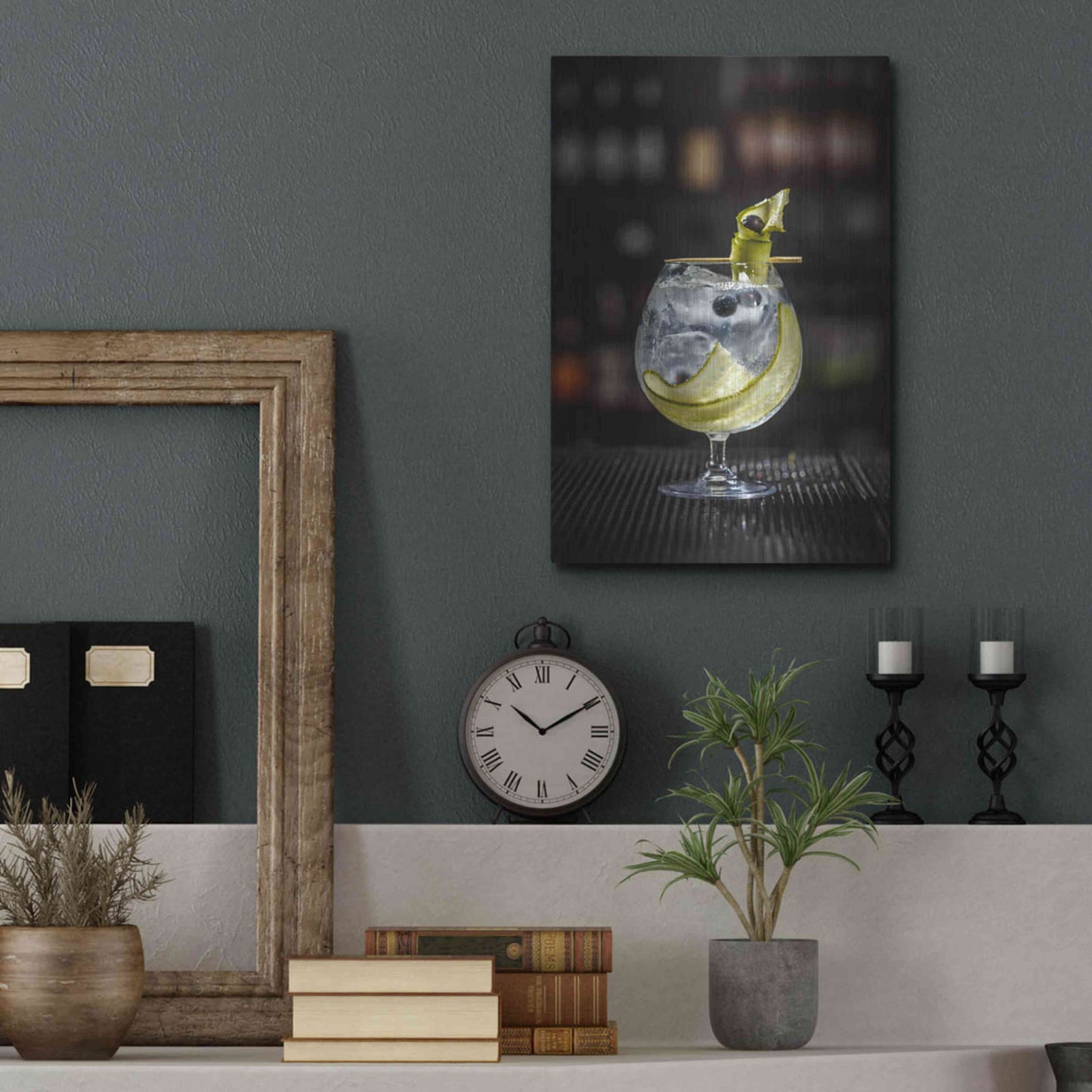 Luxe Metal Art 'Gin Cucumber Cooler' by Epic Portfolio, Metal Wall Art,12x16