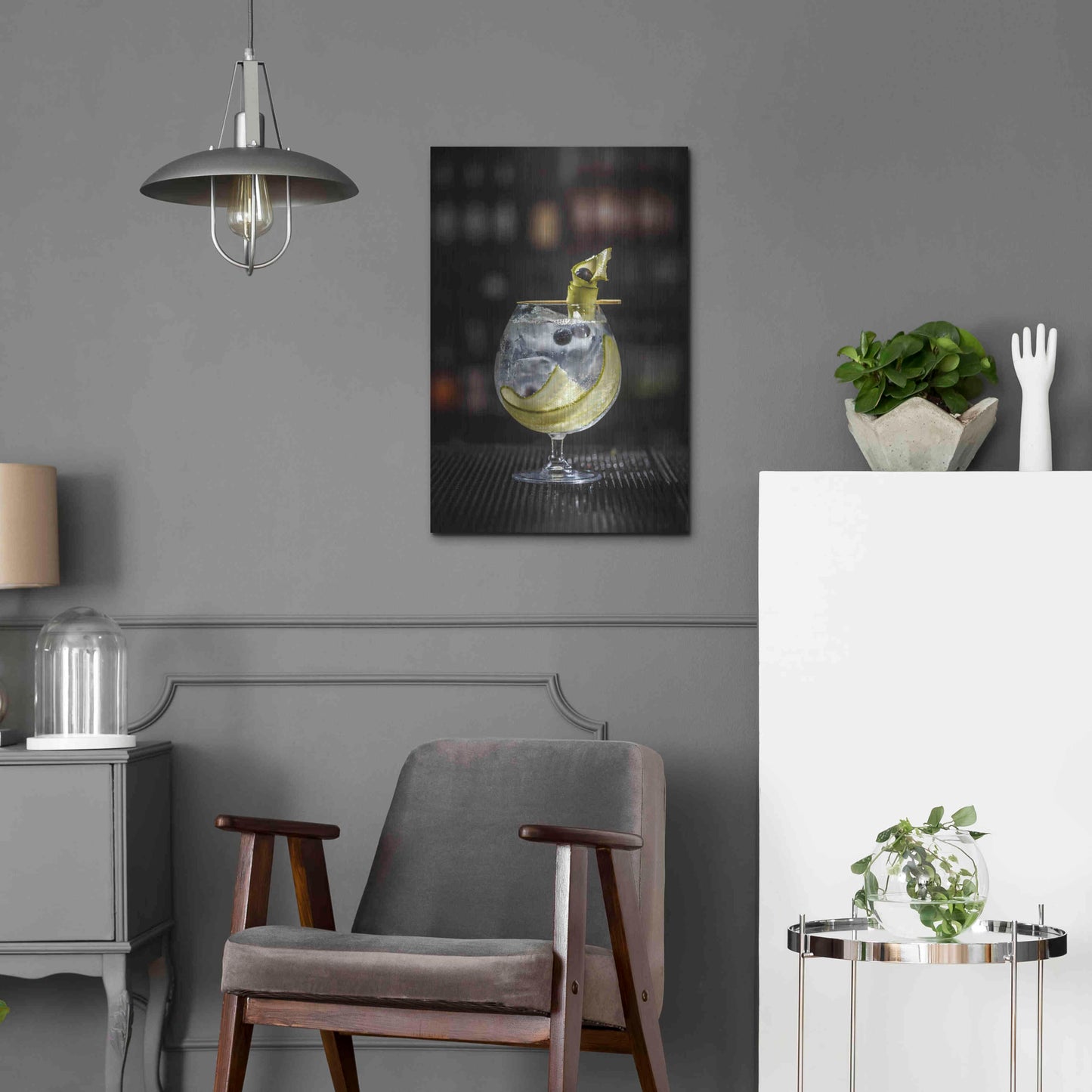 Luxe Metal Art 'Gin Cucumber Cooler' by Epic Portfolio, Metal Wall Art,16x24