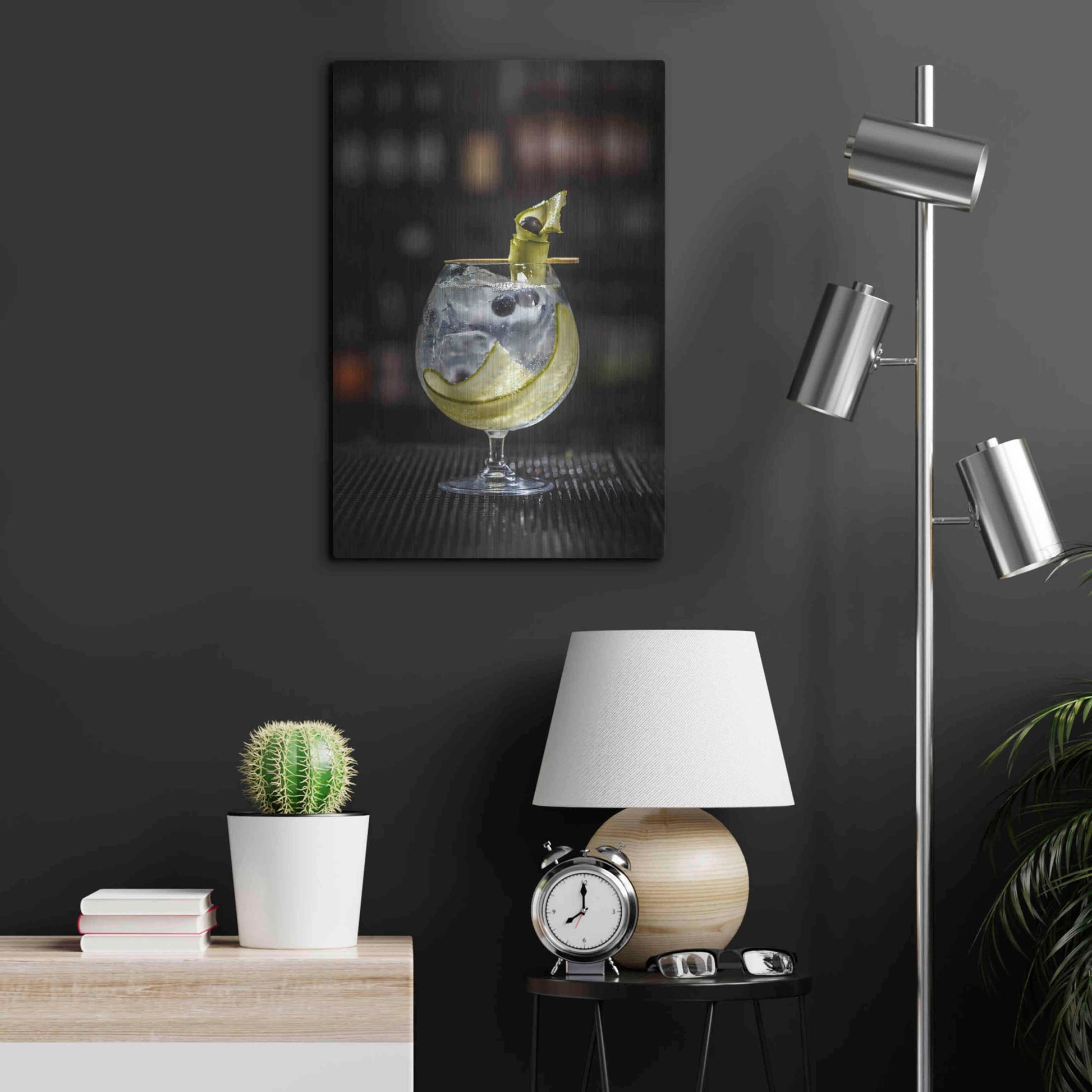 Luxe Metal Art 'Gin Cucumber Cooler' by Epic Portfolio, Metal Wall Art,16x24