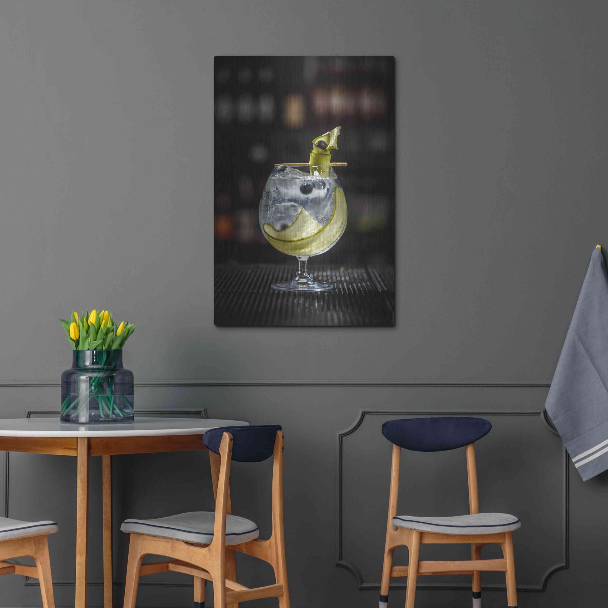 Luxe Metal Art 'Gin Cucumber Cooler' by Epic Portfolio, Metal Wall Art,24x36