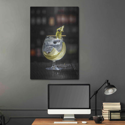 Luxe Metal Art 'Gin Cucumber Cooler' by Epic Portfolio, Metal Wall Art,24x36