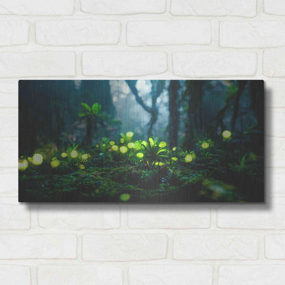 Luxe Metal Art 'Glowing Forest' by Epic Portfolio, Metal Wall Art,24x12