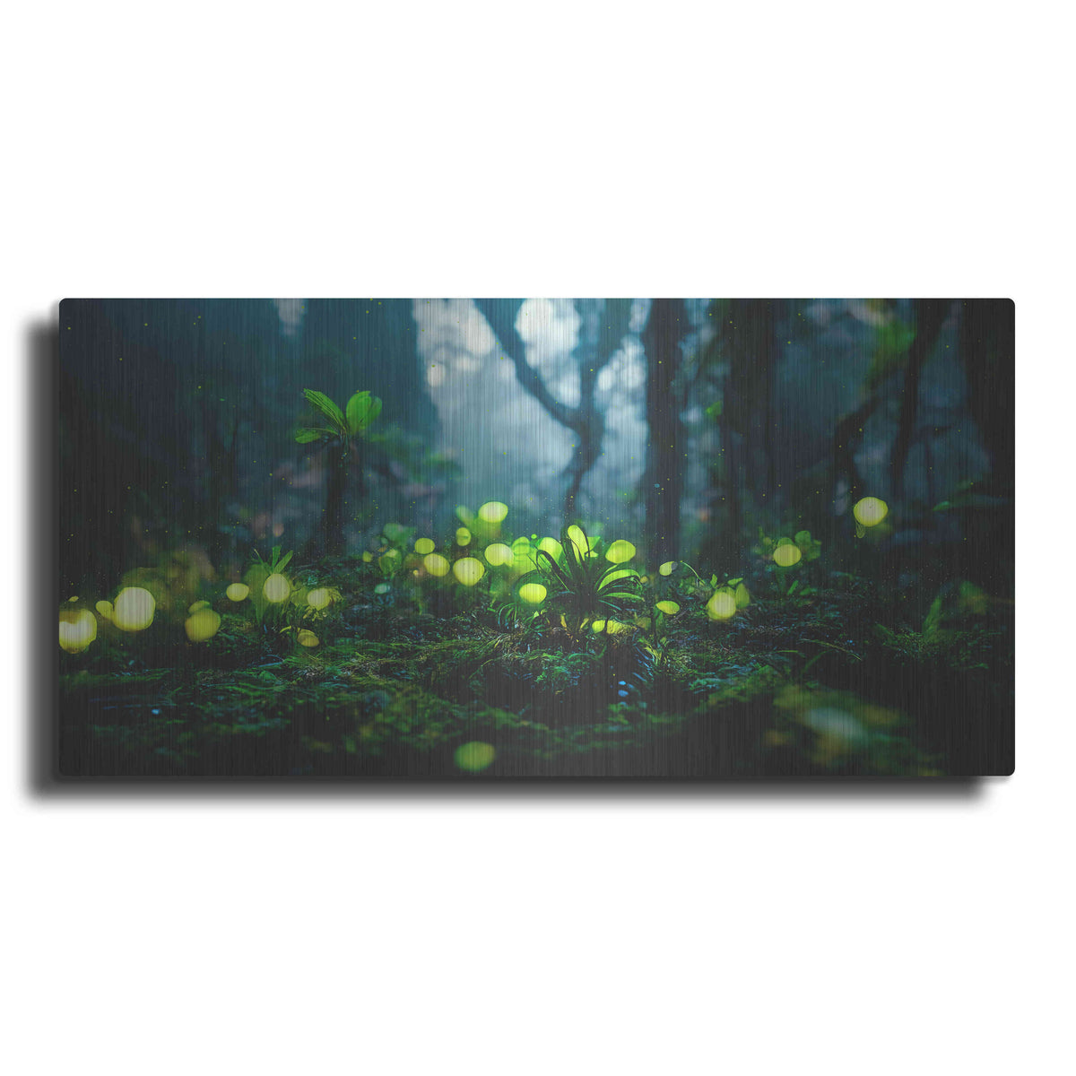 Luxe Metal Art 'Glowing Forest' by Epic Portfolio, Metal Wall Art