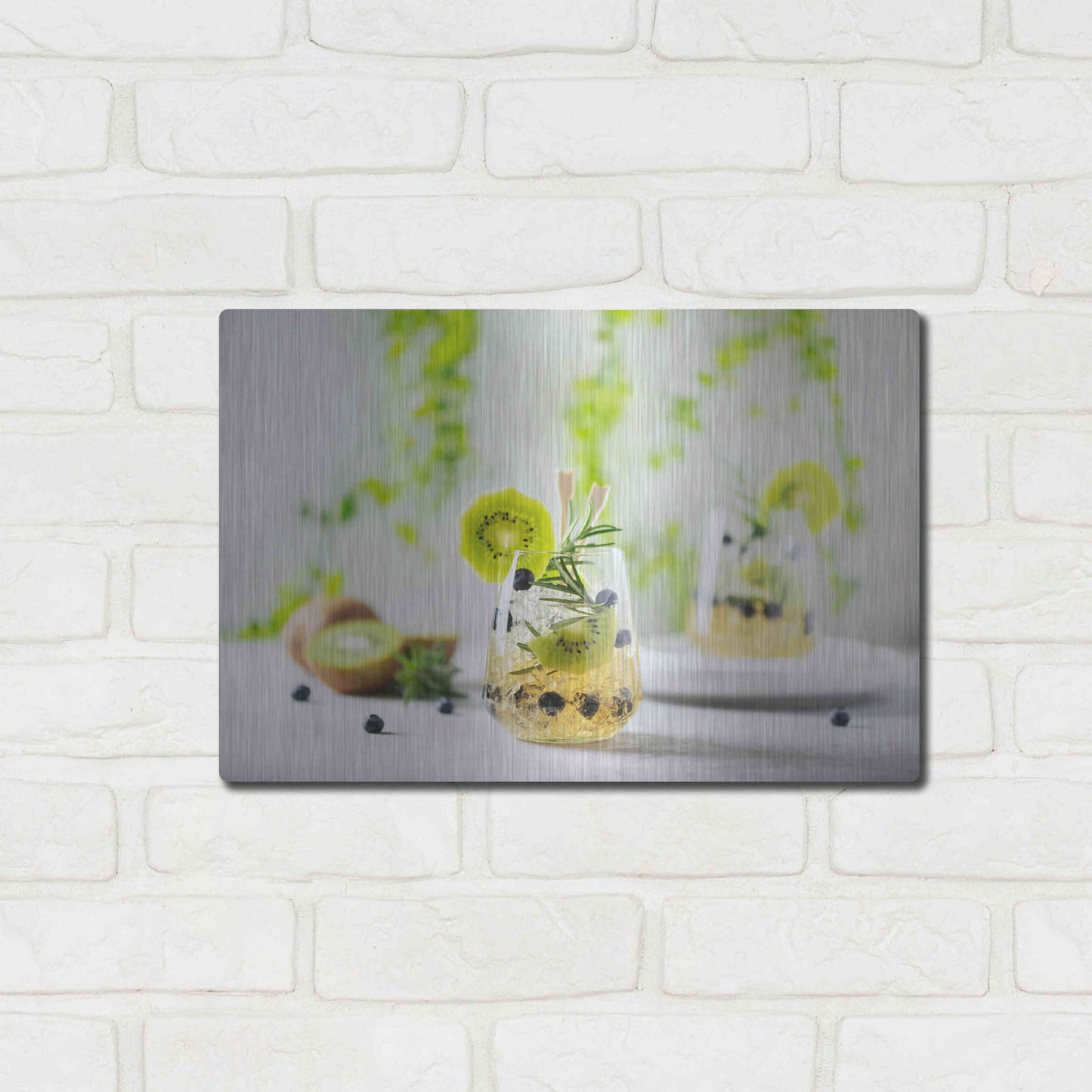 Luxe Metal Art 'Green Goddess' by Epic Portfolio, Metal Wall Art,16x12