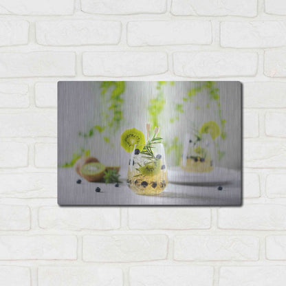 Luxe Metal Art 'Green Goddess' by Epic Portfolio, Metal Wall Art,16x12