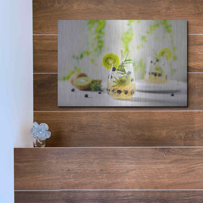 Luxe Metal Art 'Green Goddess' by Epic Portfolio, Metal Wall Art,16x12