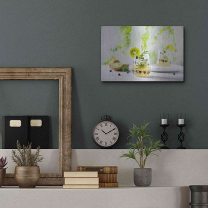 Luxe Metal Art 'Green Goddess' by Epic Portfolio, Metal Wall Art,16x12