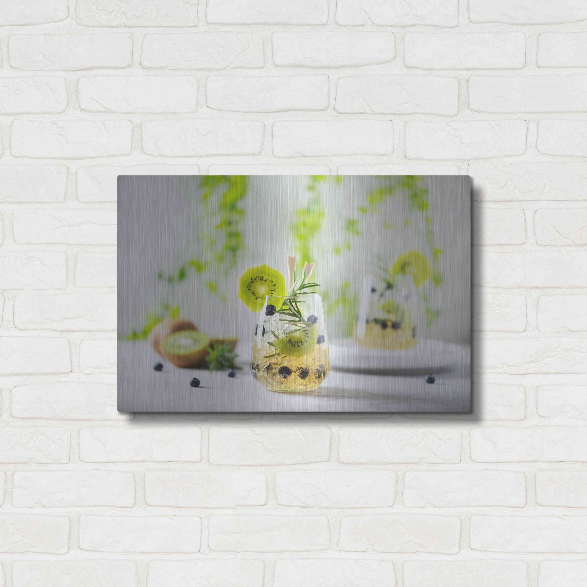 Luxe Metal Art 'Green Goddess' by Epic Portfolio, Metal Wall Art,24x16