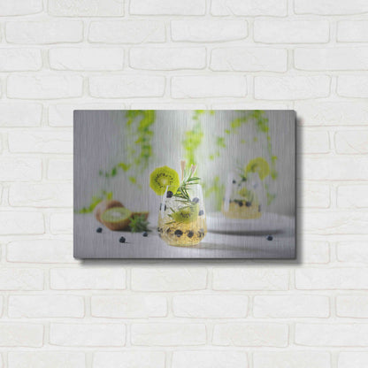 Luxe Metal Art 'Green Goddess' by Epic Portfolio, Metal Wall Art,24x16