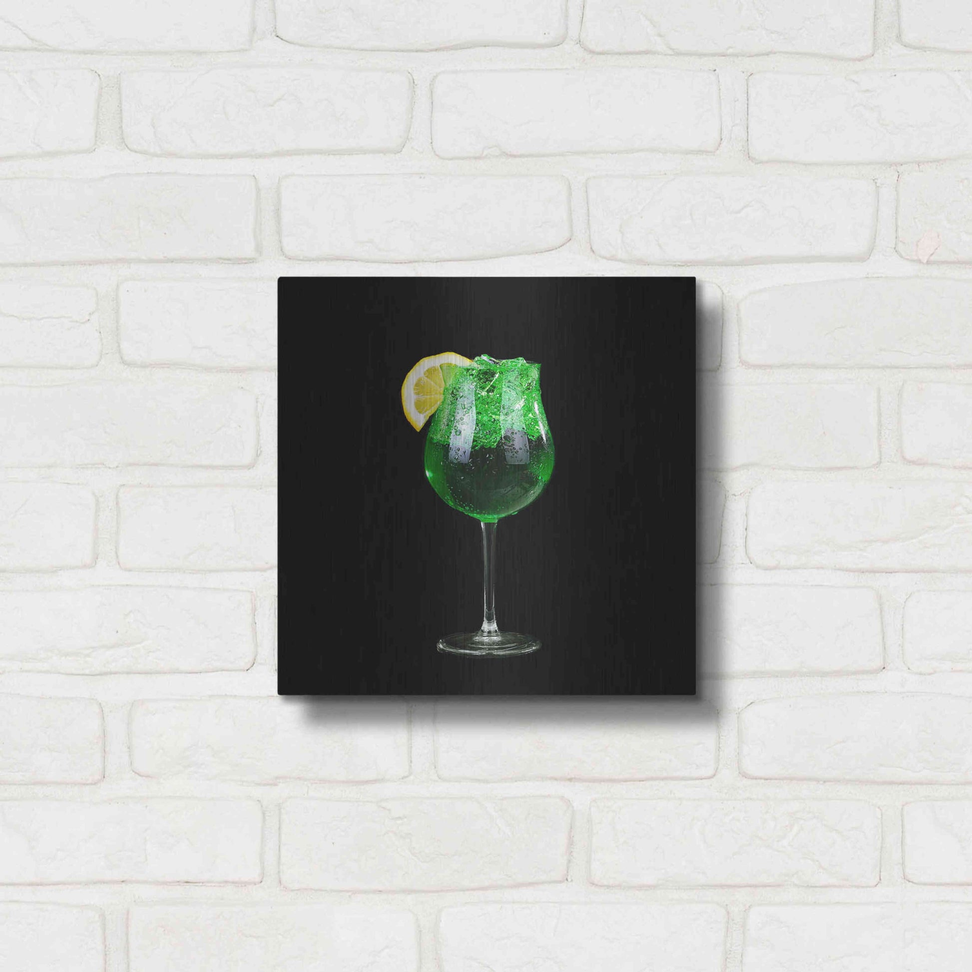 Luxe Metal Art 'Green Shamrock' by Epic Portfolio, Metal Wall Art,12x12