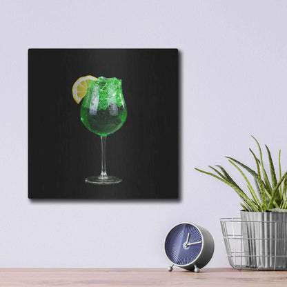 Luxe Metal Art 'Green Shamrock' by Epic Portfolio, Metal Wall Art,12x12