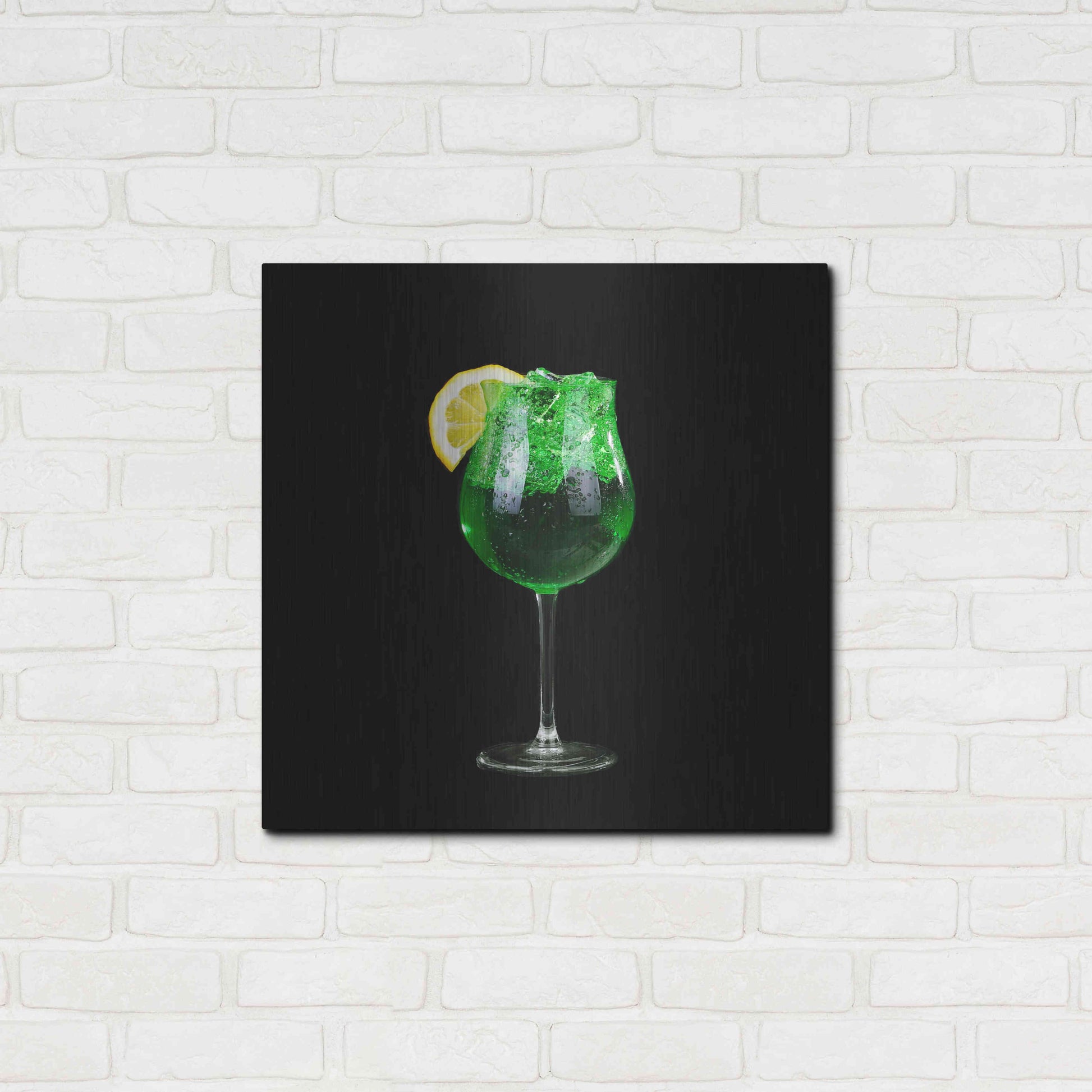 Luxe Metal Art 'Green Shamrock' by Epic Portfolio, Metal Wall Art,24x24