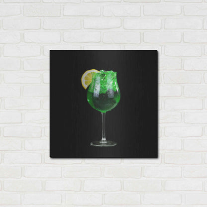 Luxe Metal Art 'Green Shamrock' by Epic Portfolio, Metal Wall Art,24x24