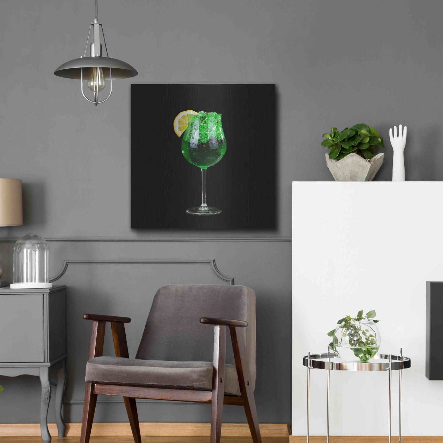 Luxe Metal Art 'Green Shamrock' by Epic Portfolio, Metal Wall Art,24x24