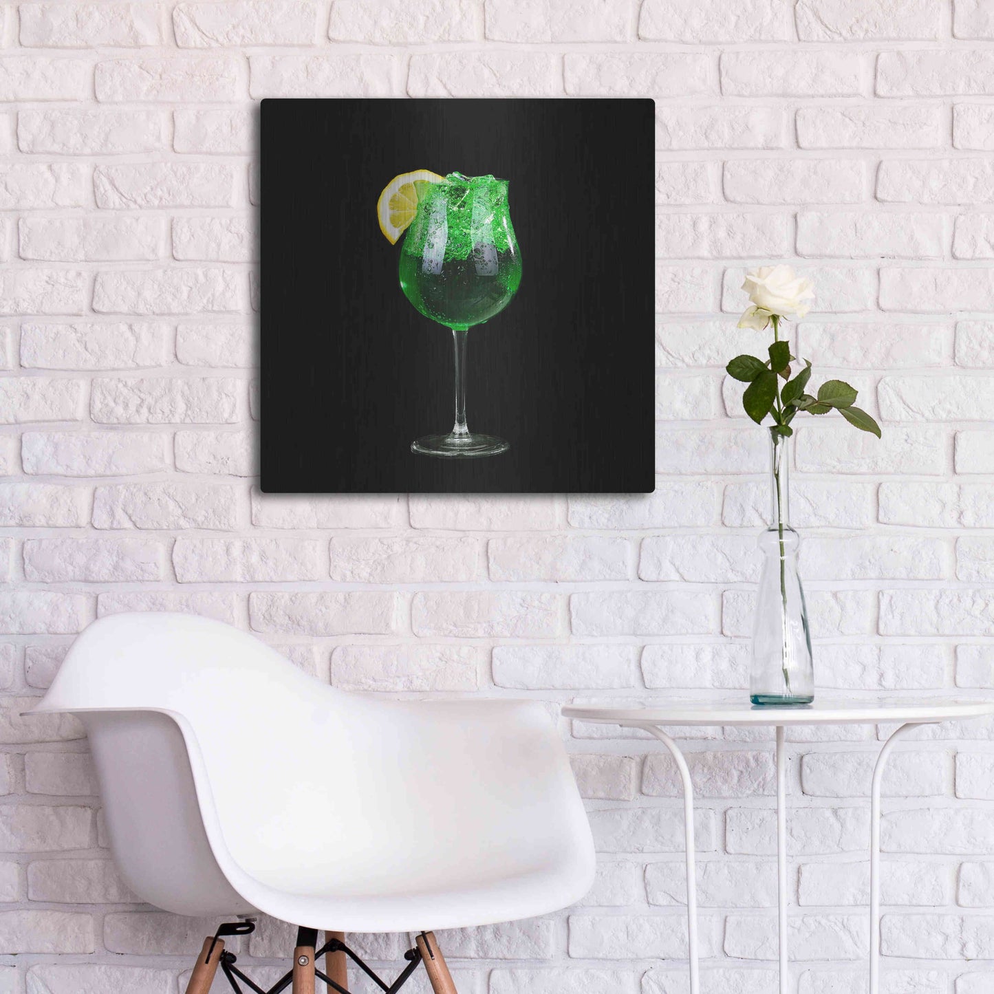 Luxe Metal Art 'Green Shamrock' by Epic Portfolio, Metal Wall Art,24x24