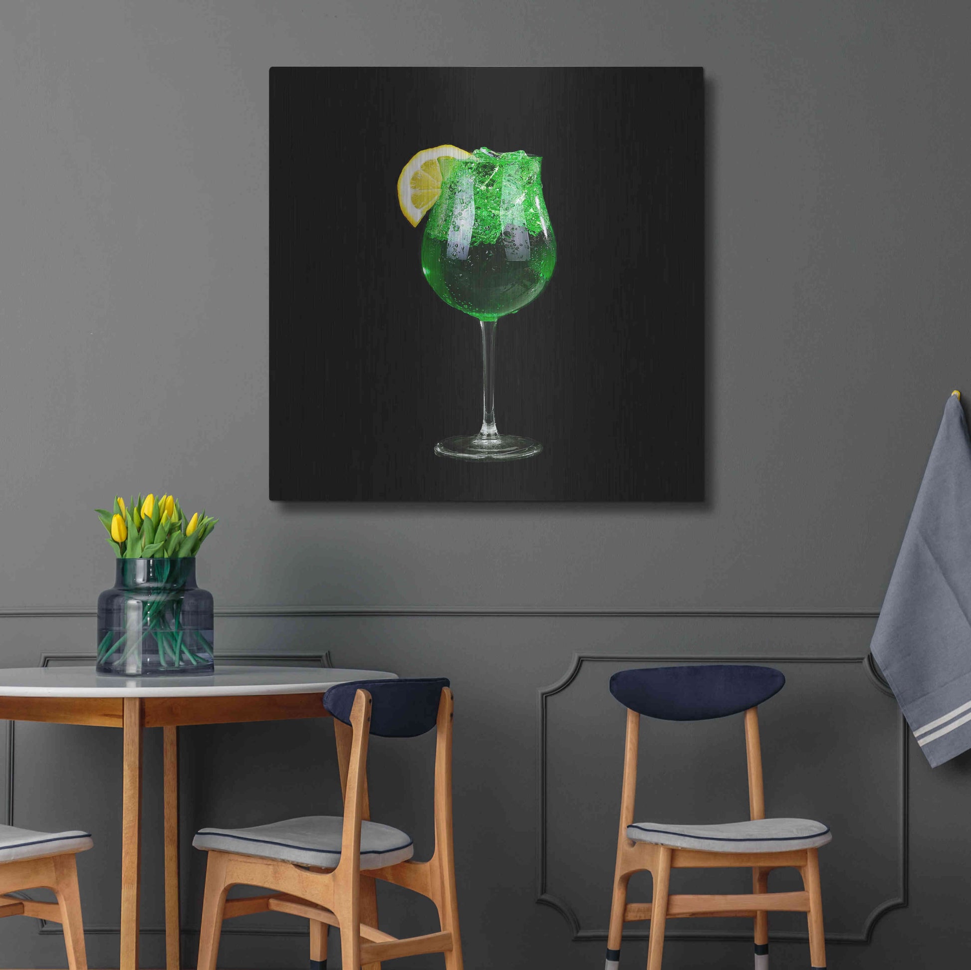 Luxe Metal Art 'Green Shamrock' by Epic Portfolio, Metal Wall Art,36x36