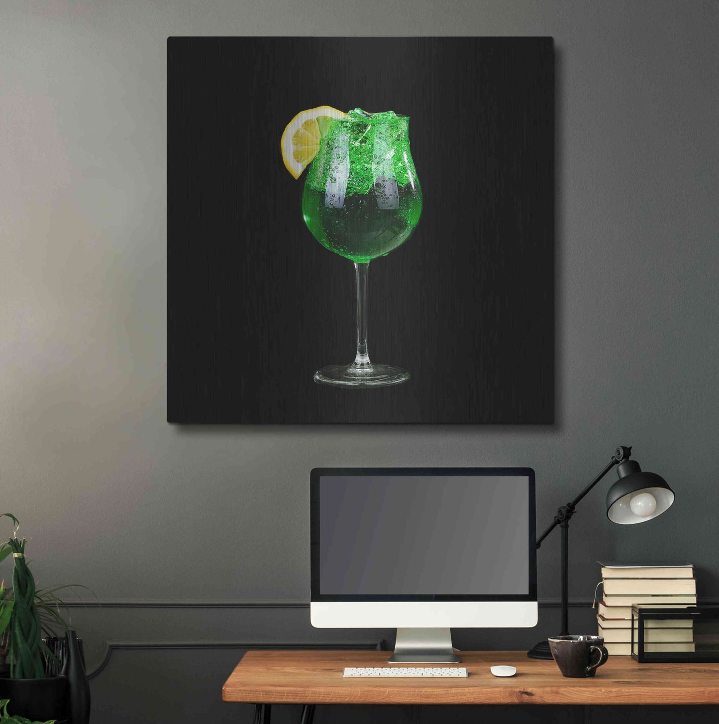 Luxe Metal Art 'Green Shamrock' by Epic Portfolio, Metal Wall Art,36x36