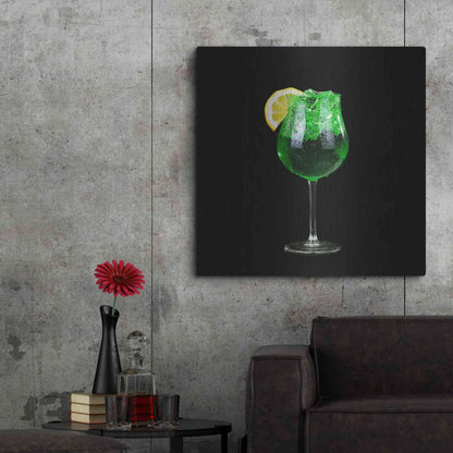 Luxe Metal Art 'Green Shamrock' by Epic Portfolio, Metal Wall Art,36x36