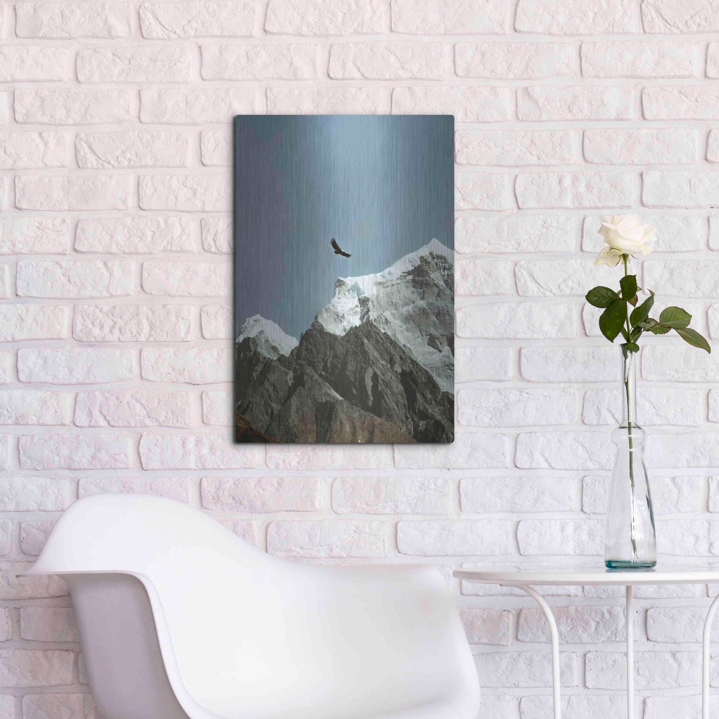 Luxe Metal Art 'Himalayan Eagle' by Epic Portfolio, Metal Wall Art,16x24