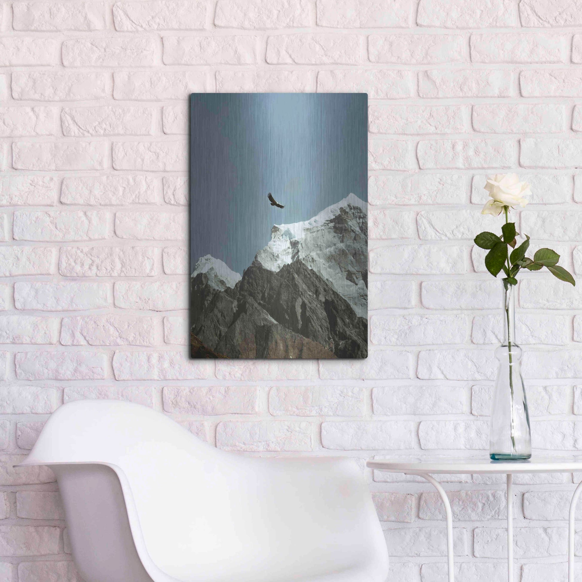 Luxe Metal Art 'Himalayan Eagle' by Epic Portfolio, Metal Wall Art,16x24