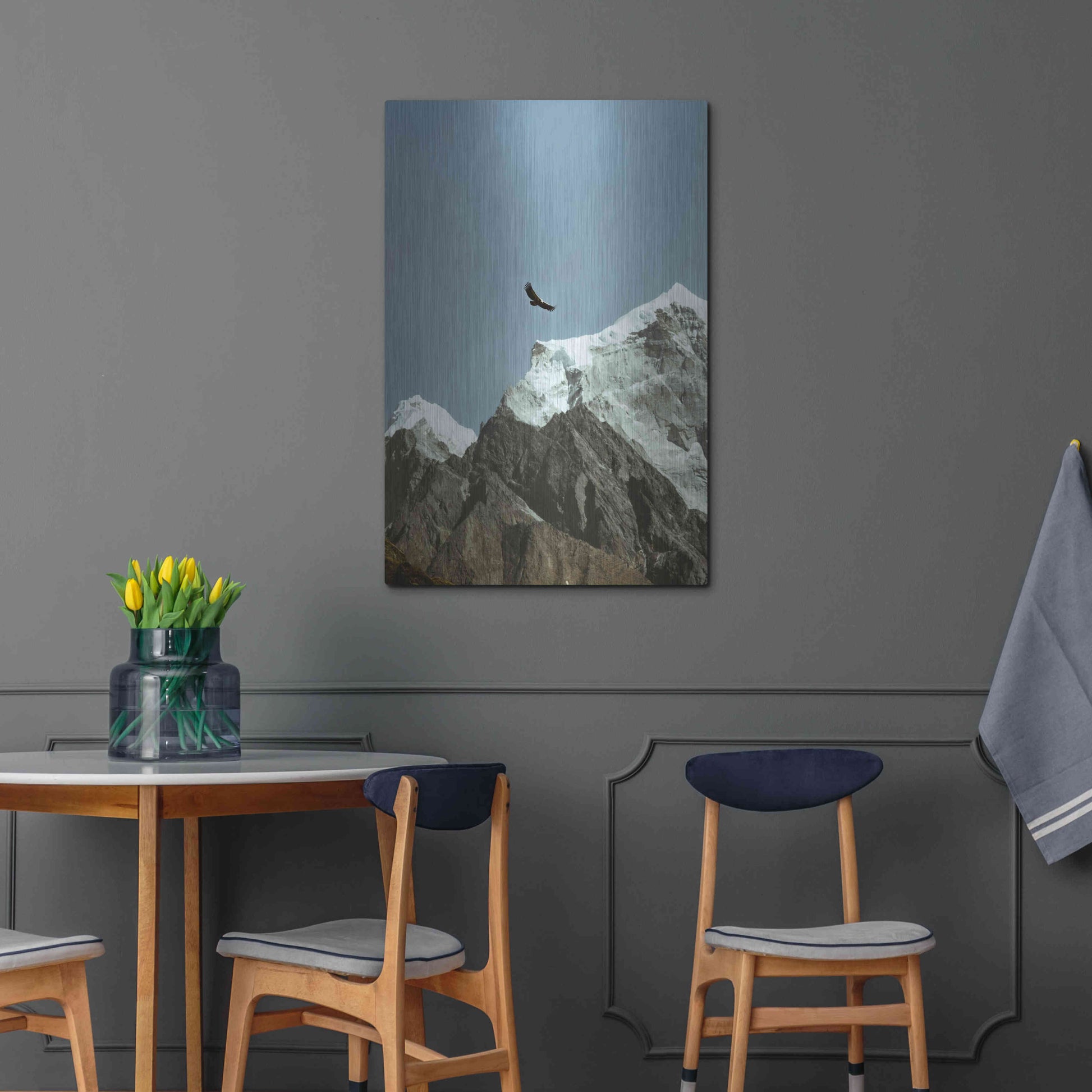 Luxe Metal Art 'Himalayan Eagle' by Epic Portfolio, Metal Wall Art,24x36