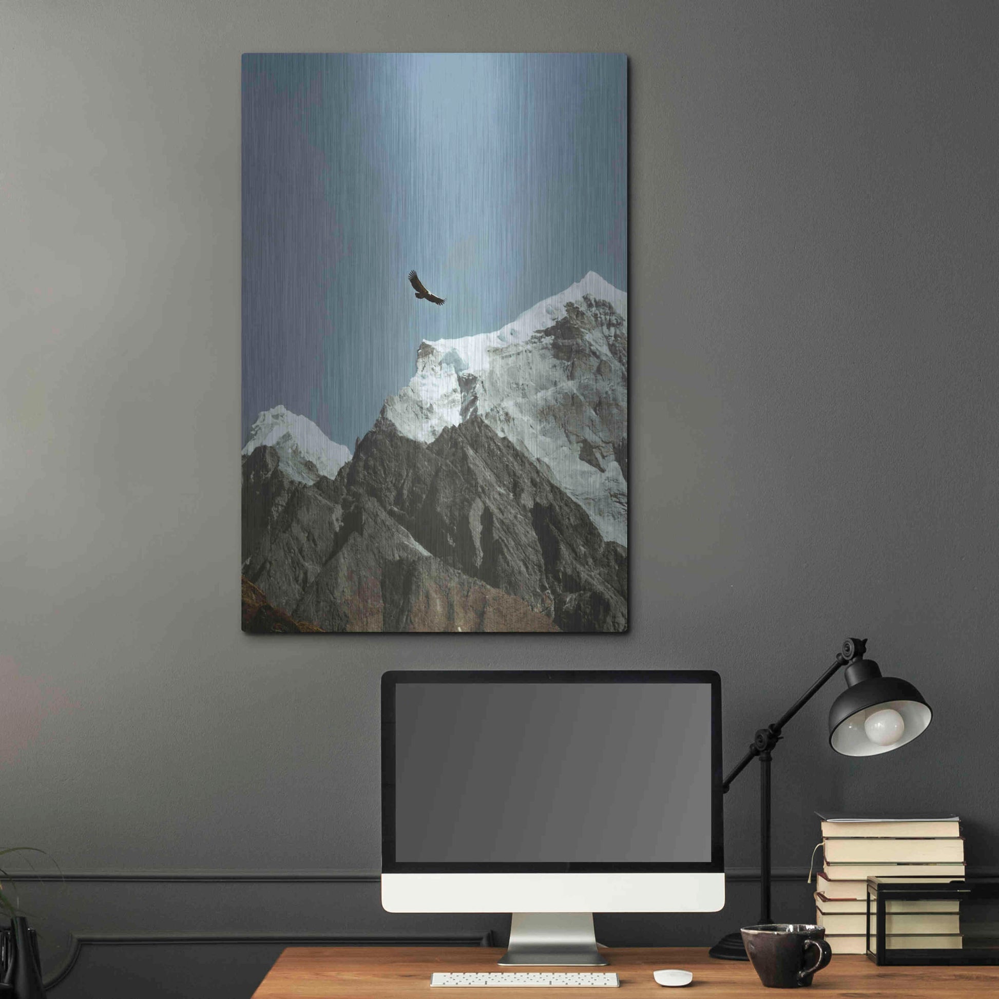 Luxe Metal Art 'Himalayan Eagle' by Epic Portfolio, Metal Wall Art,24x36
