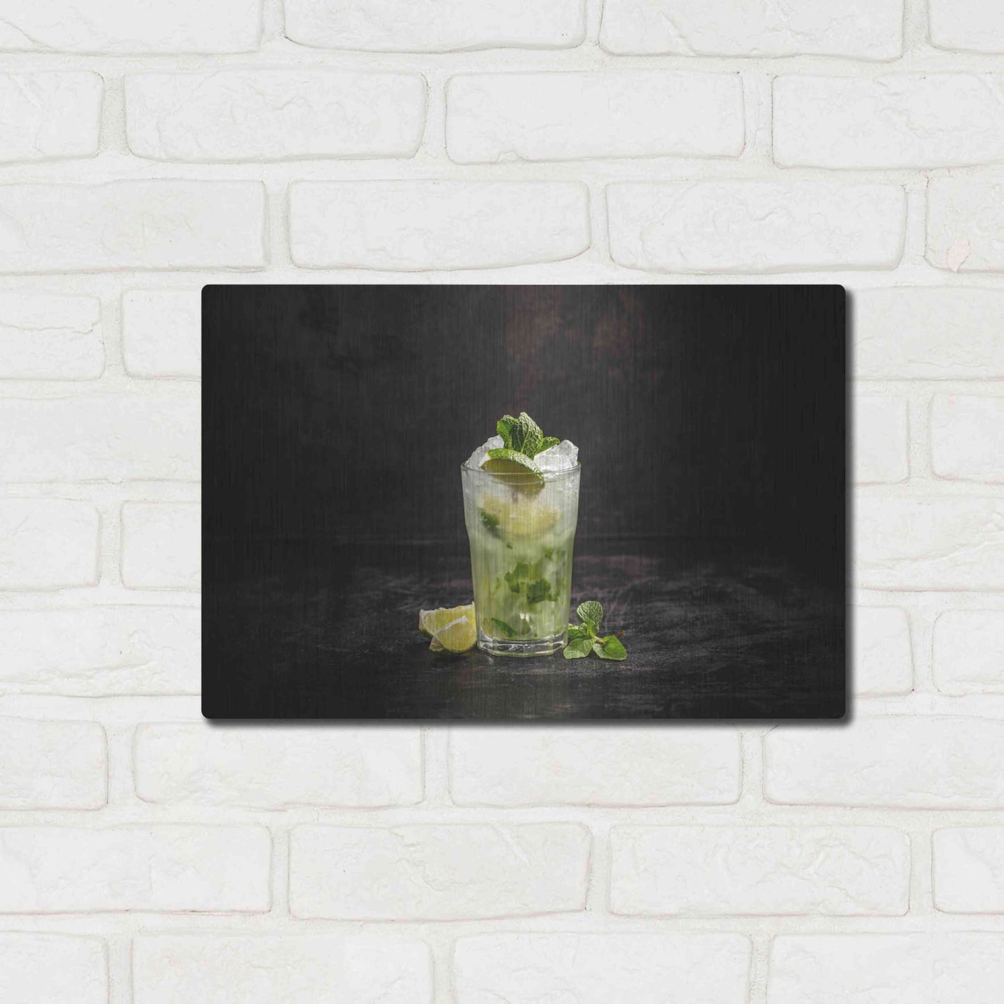 Luxe Metal Art 'Irresistible Mojito' by Epic Portfolio, Metal Wall Art,16x12