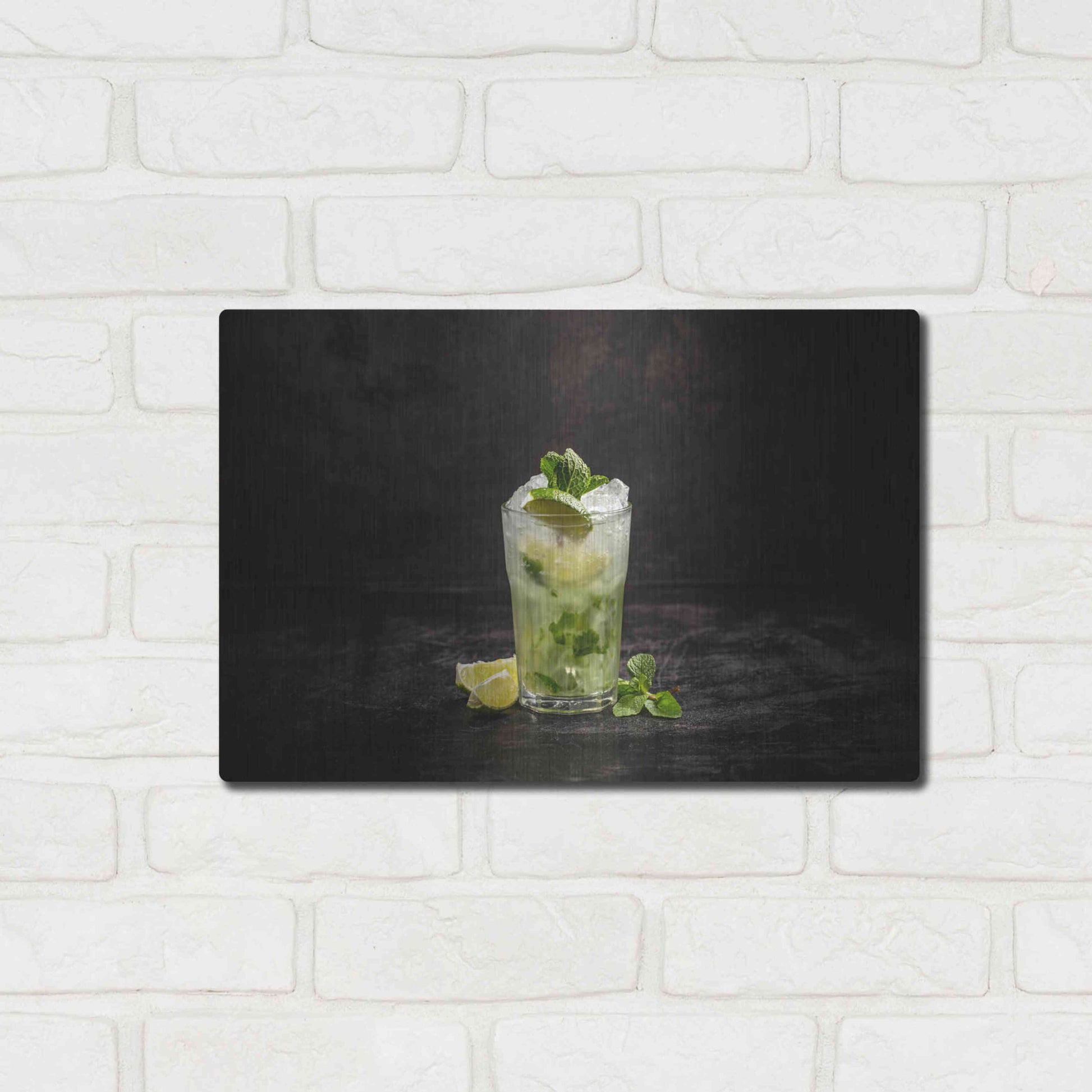 Luxe Metal Art 'Irresistible Mojito' by Epic Portfolio, Metal Wall Art,16x12