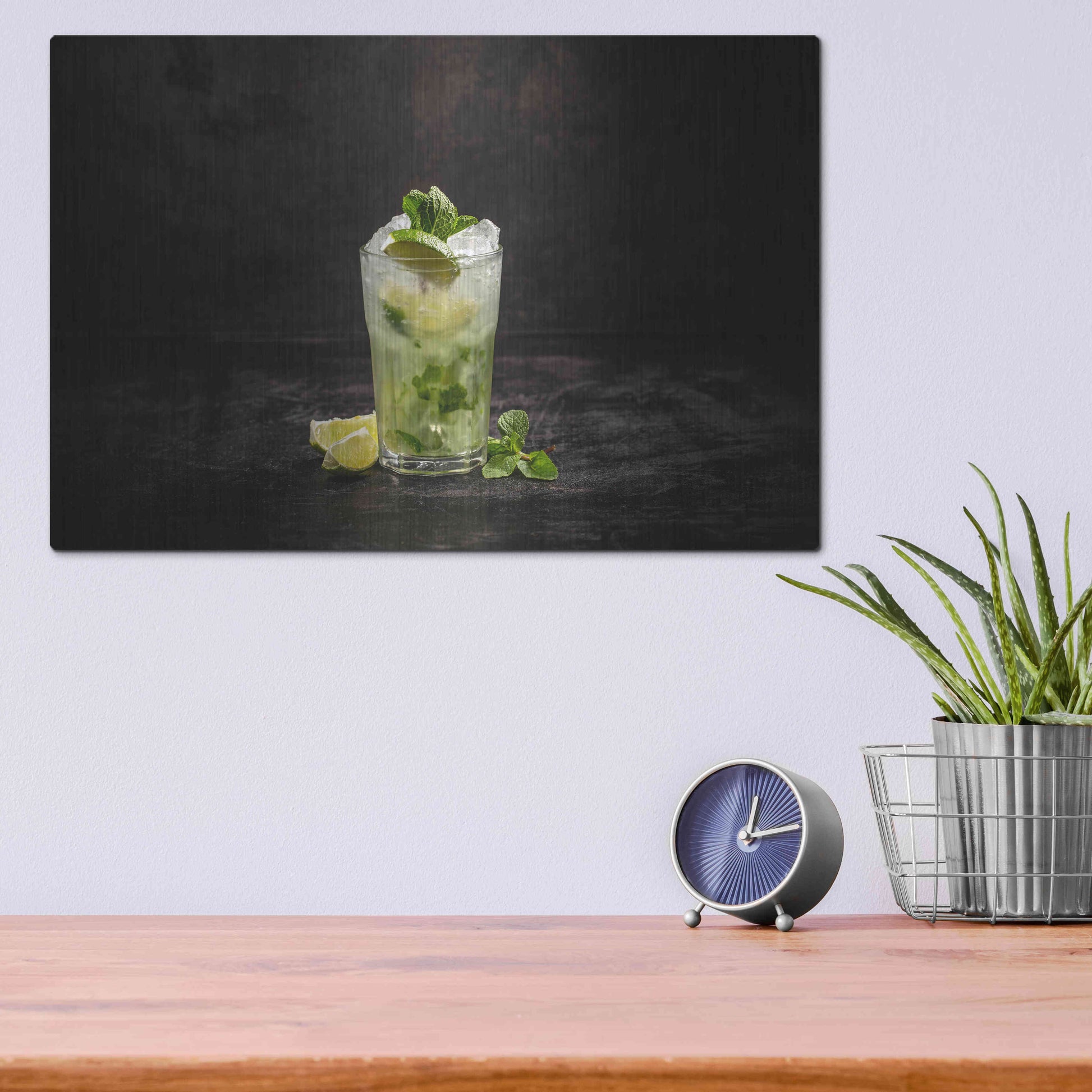 Luxe Metal Art 'Irresistible Mojito' by Epic Portfolio, Metal Wall Art,16x12