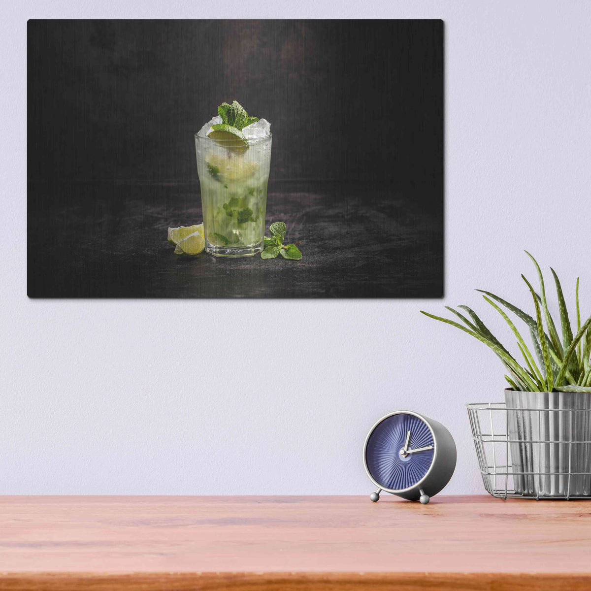 Luxe Metal Art 'Irresistible Mojito' by Epic Portfolio, Metal Wall Art,16x12
