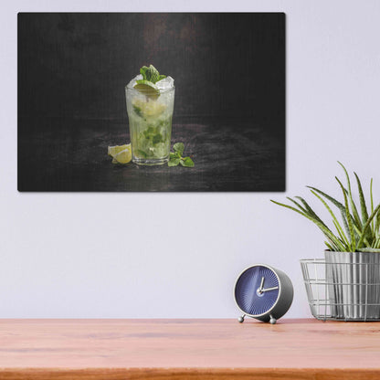 Luxe Metal Art 'Irresistible Mojito' by Epic Portfolio, Metal Wall Art,16x12