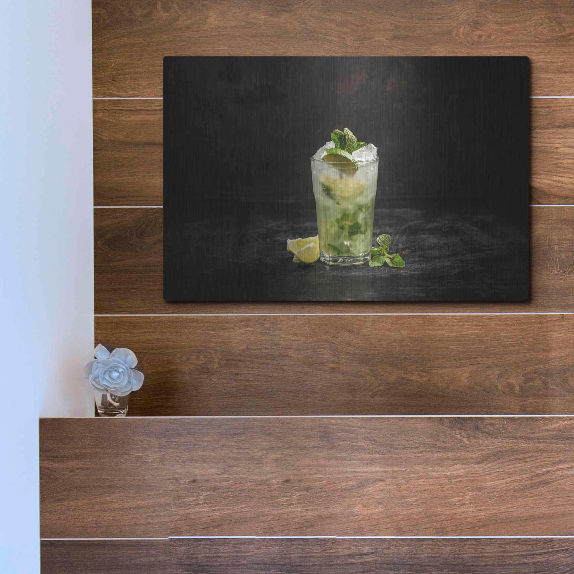Luxe Metal Art 'Irresistible Mojito' by Epic Portfolio, Metal Wall Art,16x12