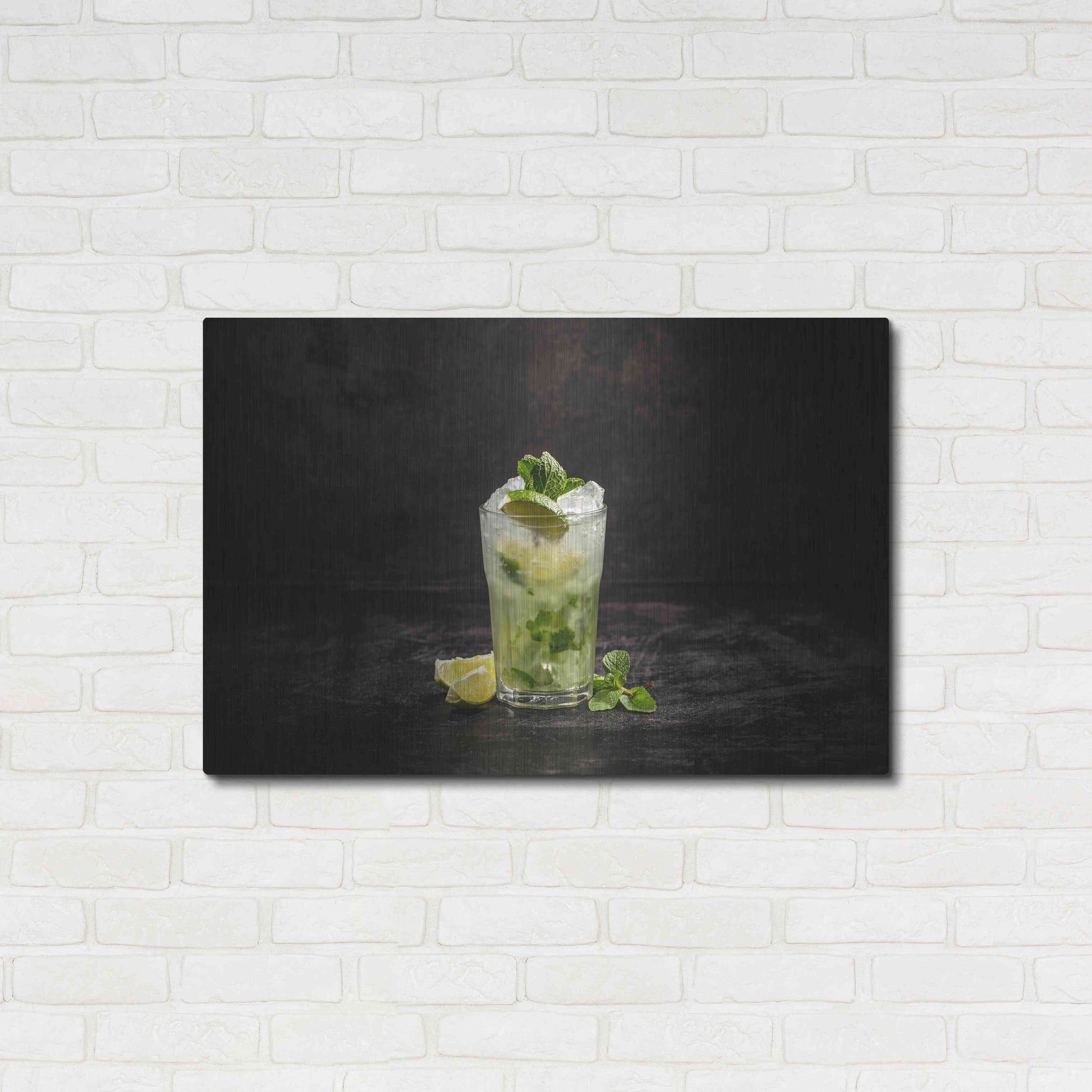 Luxe Metal Art 'Irresistible Mojito' by Epic Portfolio, Metal Wall Art,36x24